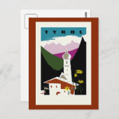 Reizigerpastel Tyrol Oostenrijk Briefkaart (Voorkant / Achterkant)
