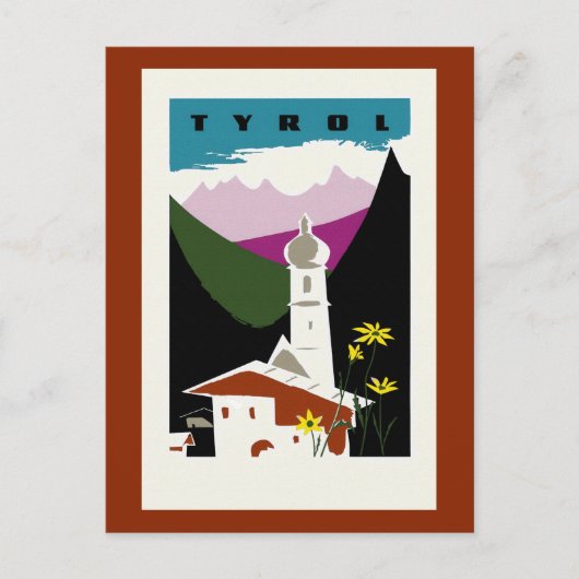 Reizigerpastel Tyrol Oostenrijk Briefkaart (Voorkant)