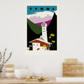 Reizigerpastel Tyrol Oostenrijk Poster (Keuken)