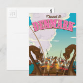 Reizigerposter voor Cartoons in Denemarken Briefkaart (Voorkant / Achterkant)