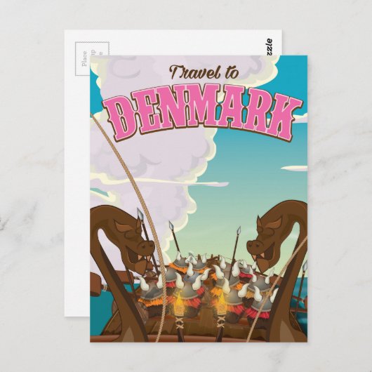 Reizigerposter voor Cartoons in Denemarken Briefkaart (Voorkant / Achterkant)