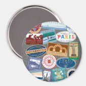 Reizigerreiziger-wereldreiziger Magneet (Voorkant / Achterkant)