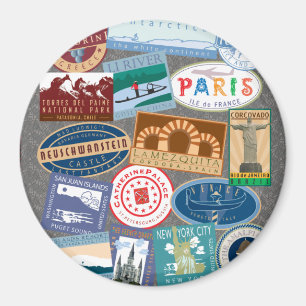 Reizigerreiziger-wereldreiziger Magneet