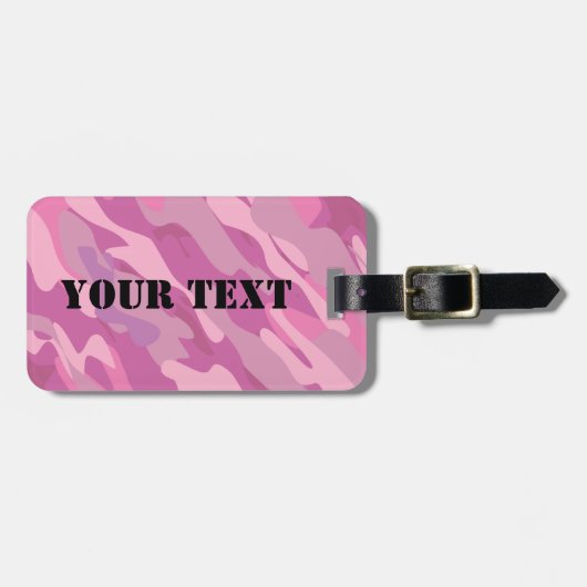 Reizigerroze bagagelabel van de camouflage van het (Voorkant horizontaal)