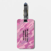 Reizigerroze bagagelabel van de camouflage van het (Achterkant verticaal)