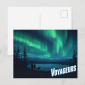 Reizigers Aurora Borealis Kunst Briefkaart (Voorkant / Achterkant)