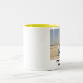 Reizigers bij Pyramids, Pyramiden bij Giza Tweekleurige Koffiemok (Center)