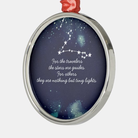 Reizigers en sterren - Keramische siervoorwerpen Metalen Ornament (Links)