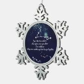 Reizigers en sterren - Snowflake-omhulde siervoorw Tin Sneeuwvlok Ornament (Rechts)