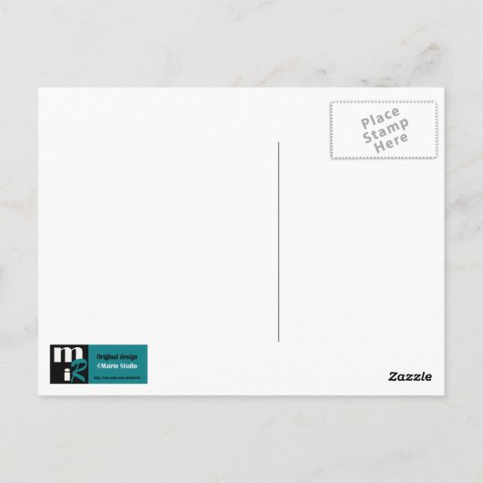 Reizigers. Floral Pattern Briefkaart (Achterkant)