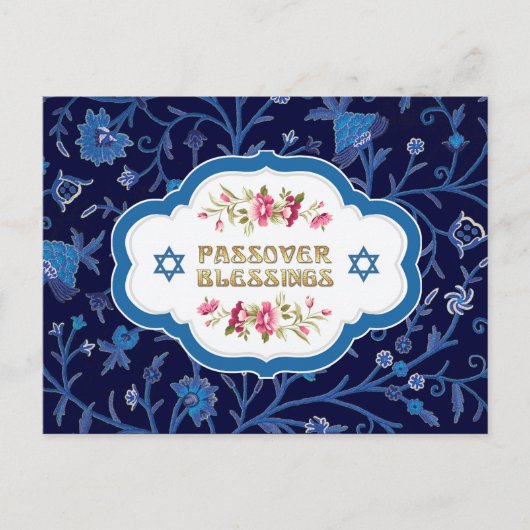 Reizigers. Floral Pattern Briefkaart (Voorkant)