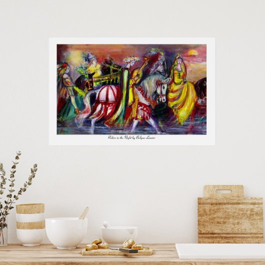 Reizigers in de nacht poster (Keuken)