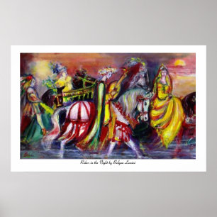 Reizigers in de nacht poster