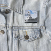 Reizigers mannen vierkante button 5,1 cm (In situ)