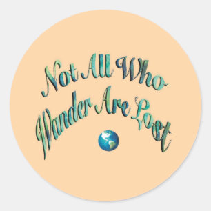 Reizigers Motto Ronde Sticker