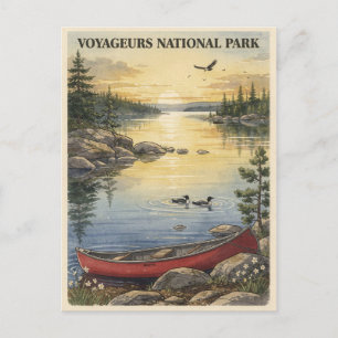 Reizigers Nationaal Park Vintage Reis Briefkaart