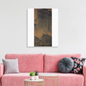 Reizigers te midden van bergen en stromen / canvas afdruk (Insitu (Woonkamer))