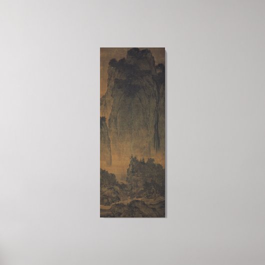 Reizigers te midden van bergen en stromen / canvas afdruk (Voorkant)