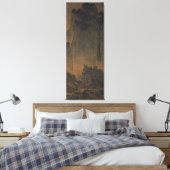 Reizigers te midden van bergen en stromen / canvas afdruk (Insitu (Slaapkamer))