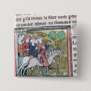 Reizigers uit de Roman de Jules Cesar Vierkante Button 5,1 Cm