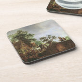 Reizigers van een Inn (olie op doek) Onderzetter (Linkerzijde)