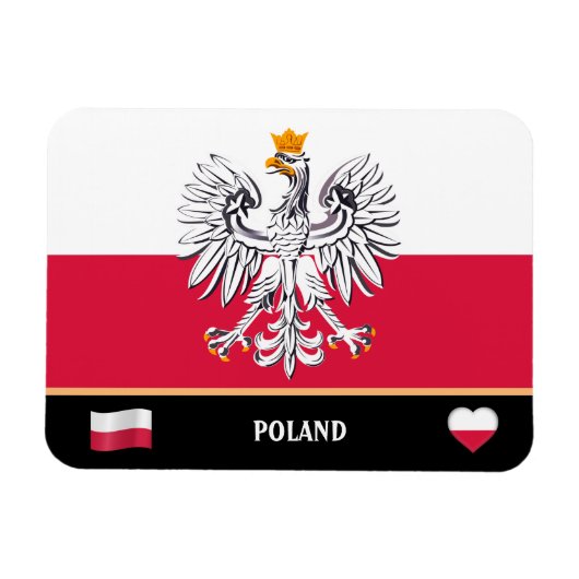 Reizigers van Poolse vlag en Polen/Polen Magneet (Horizontaal)