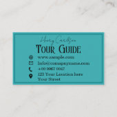 Reizigersagent voor reisgids Turquoise Visitekaartje (Achterkant)