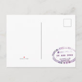 Reizigersavondenweduwschap Sla datum op Aankondigingskaart (Achterkant)