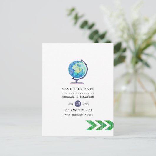 Reizigersavondenweduwschap Sla datum op Aankondigingskaart (Staand voorkant)