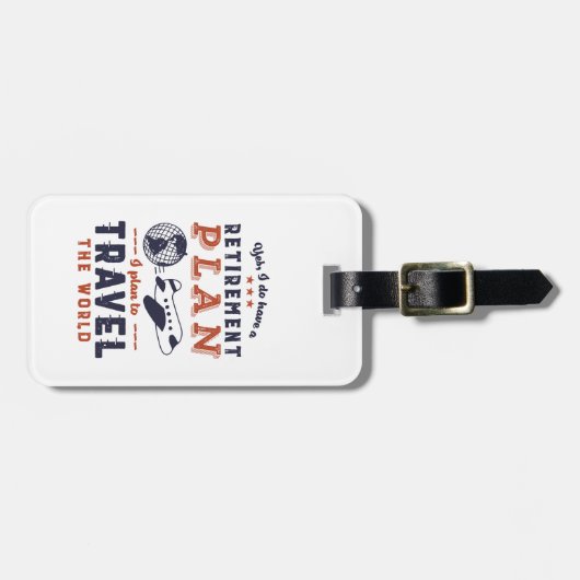 Reizigersavontuur Fungerend Pensioenplan Bagagelabel (Voorkant horizontaal)