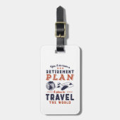 Reizigersavontuur Fungerend Pensioenplan Bagagelabel (Voorkant verticaal)