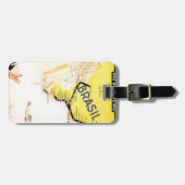 Reizigersbrasem Brazilië per vliegtuig Bagagelabel (Voorkant horizontaal)