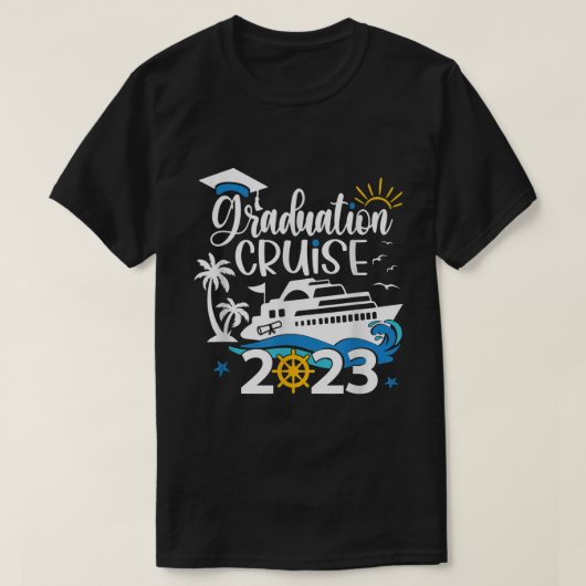 Reizigerscruise met groot Afstuderen T-shirt (Design voorkant)