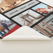 Reizigersherinneringen Foto Keepslag Black Grey Sherpa Deken (3/4)