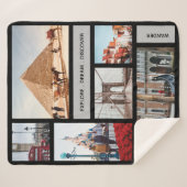 Reizigersherinneringen Foto Keepslag Black Grey Sherpa Deken (Voorkant (horizontaal))