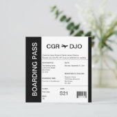 Reizigerspas bruiloft kaart (Staand voorkant)