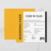 Reizigerspas bruiloft kaart (Voorkant / Achterkant)