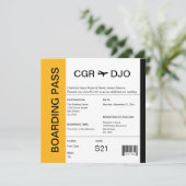 Reizigerspas bruiloft kaart (Staand voorkant)