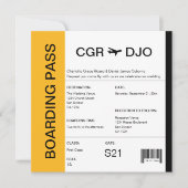 Reizigerspas bruiloft kaart (Voorkant)