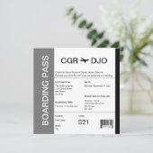 Reizigerspas bruiloft kaart (Staand voorkant)