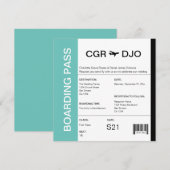 Reizigerspas bruiloft kaart (Voorkant / Achterkant)