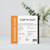 Reizigerspas bruiloft kaart (Staand voorkant)