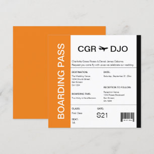 Reizigerspas bruiloft kaart