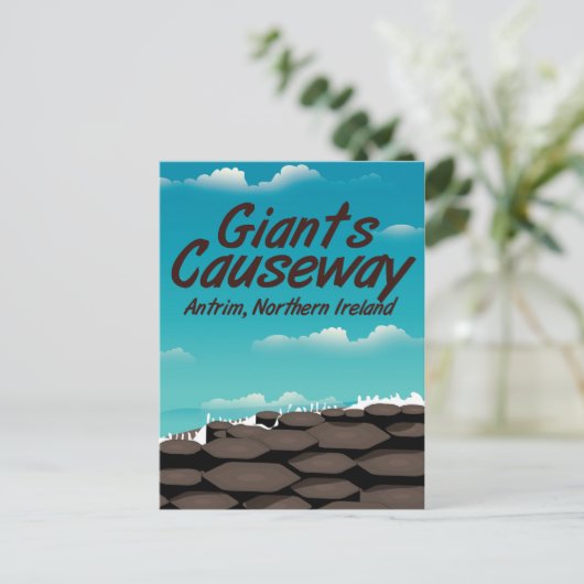 Reizigersposter Noord-Ierland Giants Causeway Briefkaart (Staand voorkant)