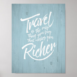 Reizigersquote - robuust houtendesign poster