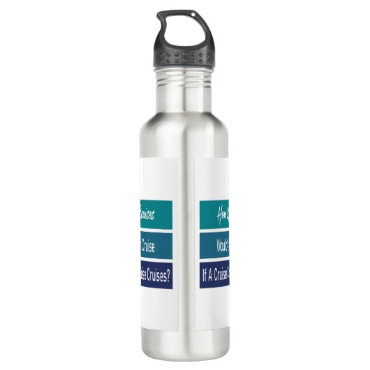 Reizigersreis Funny Quote Waterfles (Achterkant)