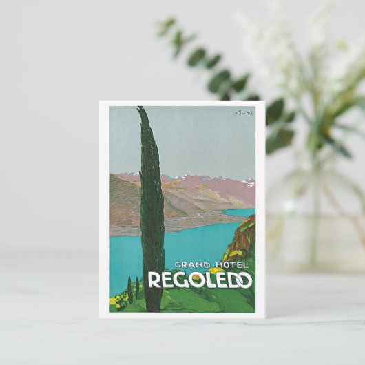 Reizigersreis in het  Meer van Como Italiaan Briefkaart (Staand voorkant)