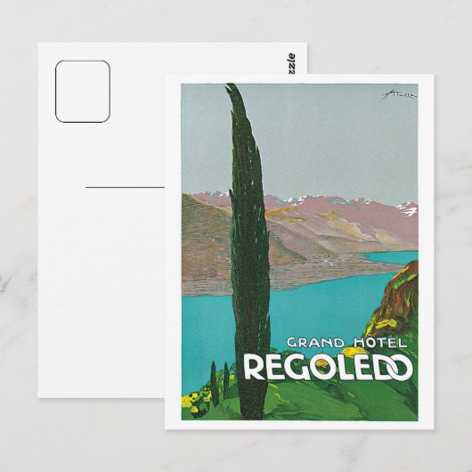 Reizigersreis in het  Meer van Como Italiaan Briefkaart (Voorkant / Achterkant)