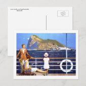 Reizigersreis zee oceaan naar Gibraltar  Briefkaart (Voorkant / Achterkant)