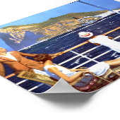 Reizigersreis zee oceaan naar Gibraltar  Poster (Hoek)